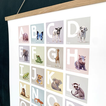 Illustrated Animals Block Alphabet Nursery Print By Little Blue Zebra ...