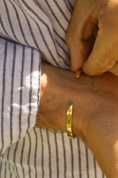 Gold Colour Personalised Cuff Bracelet, 5 of 5