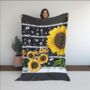 Sunflower Fleece Blanket, thumbnail 1 of 10