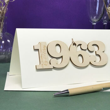 Personalised 1963 60th Anniversary Year Card, 9 of 10