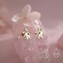 Sterling Silver Tiny Voodoo Doll Stud Earrings, thumbnail 4 of 11