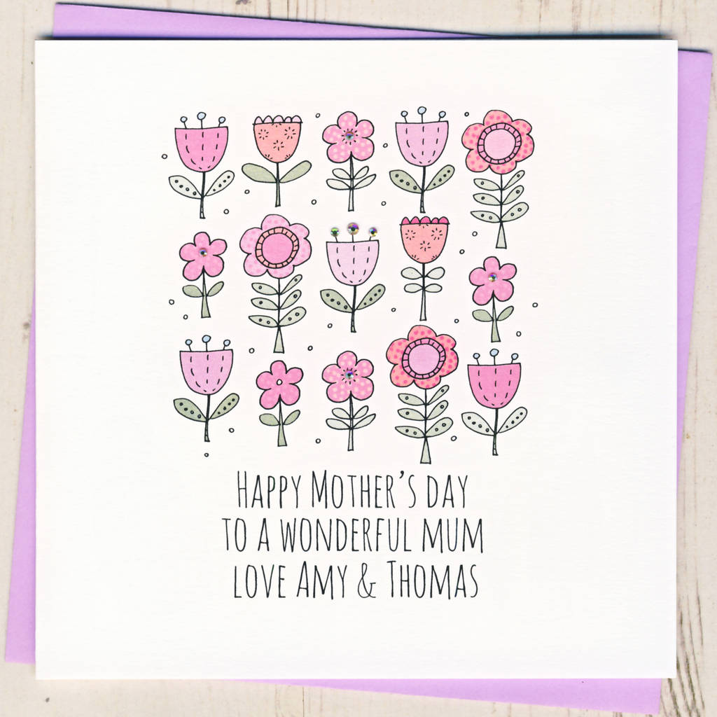 Personalised Mother S Day Flowers Card By Eggbert And Daisy