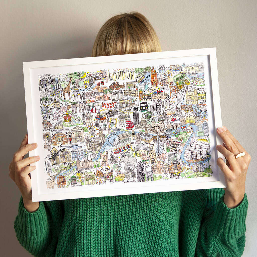 London Illustrated Map Print, 1 of 5