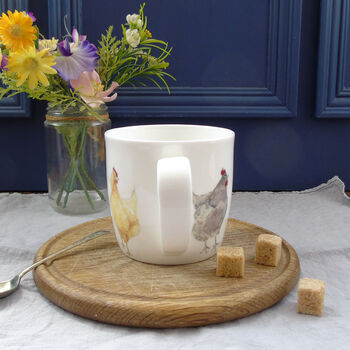 Fine Bone China Chickens And Forget Me Nots Easter Mug, 10 of 11