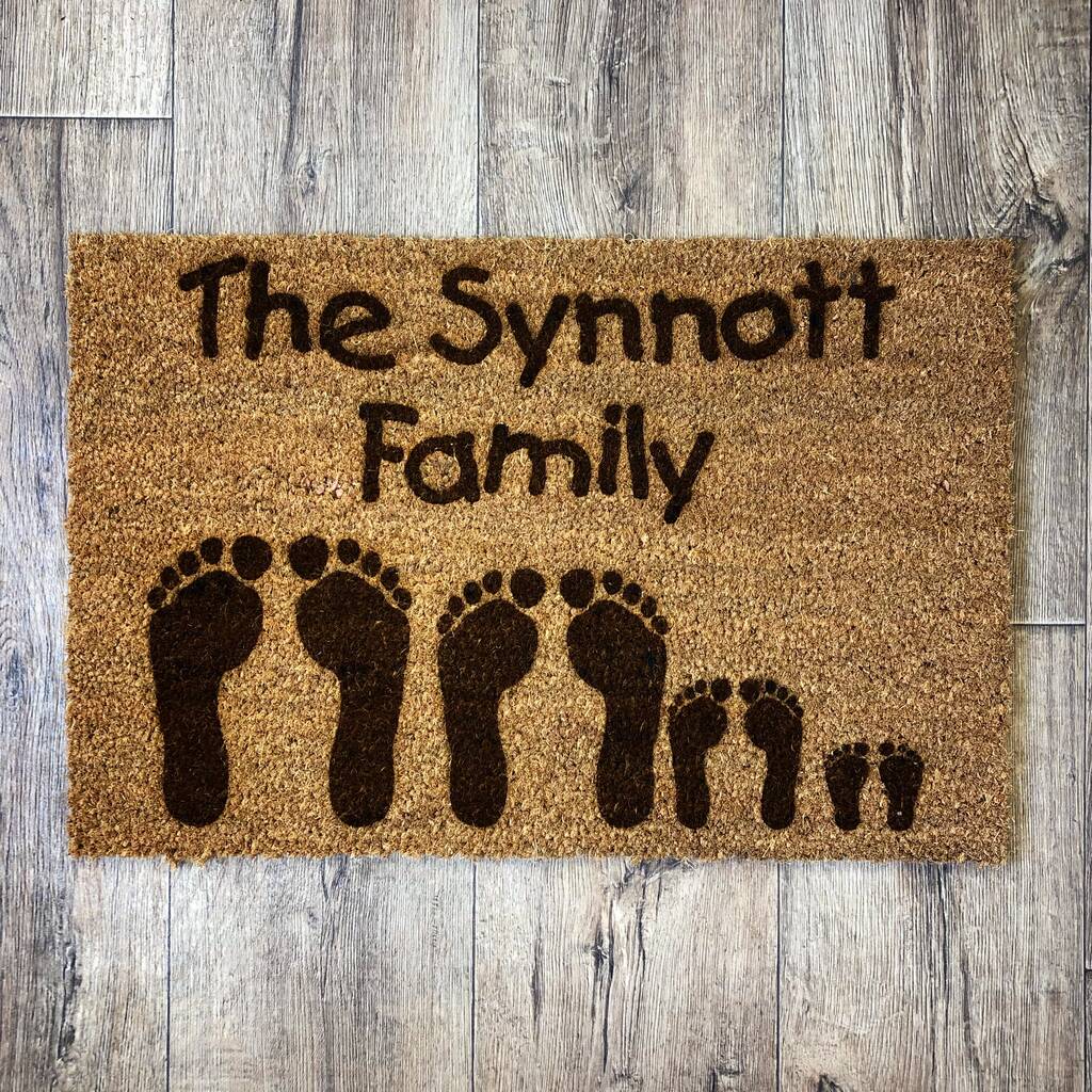 Personalised Footprints Doormat, 1 of 4
