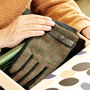 Personalised Men's Check Merino Wool Gloves With Straps, thumbnail 8 of 12