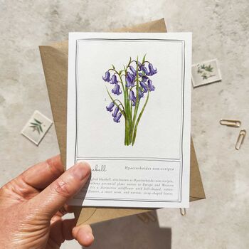 Set Of Six Different Purple And Blue Floral Notecards, 6 of 11