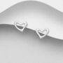 50th Birthday Still Shining Sterling Silver Heart Earrings, thumbnail 2 of 6
