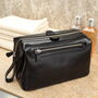 Large Men's Leather Wash Bag 'Duno Large', thumbnail 1 of 12