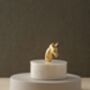 Handmade White Marble Storage Box – Gold Horse Head Lid Detail, thumbnail 1 of 12