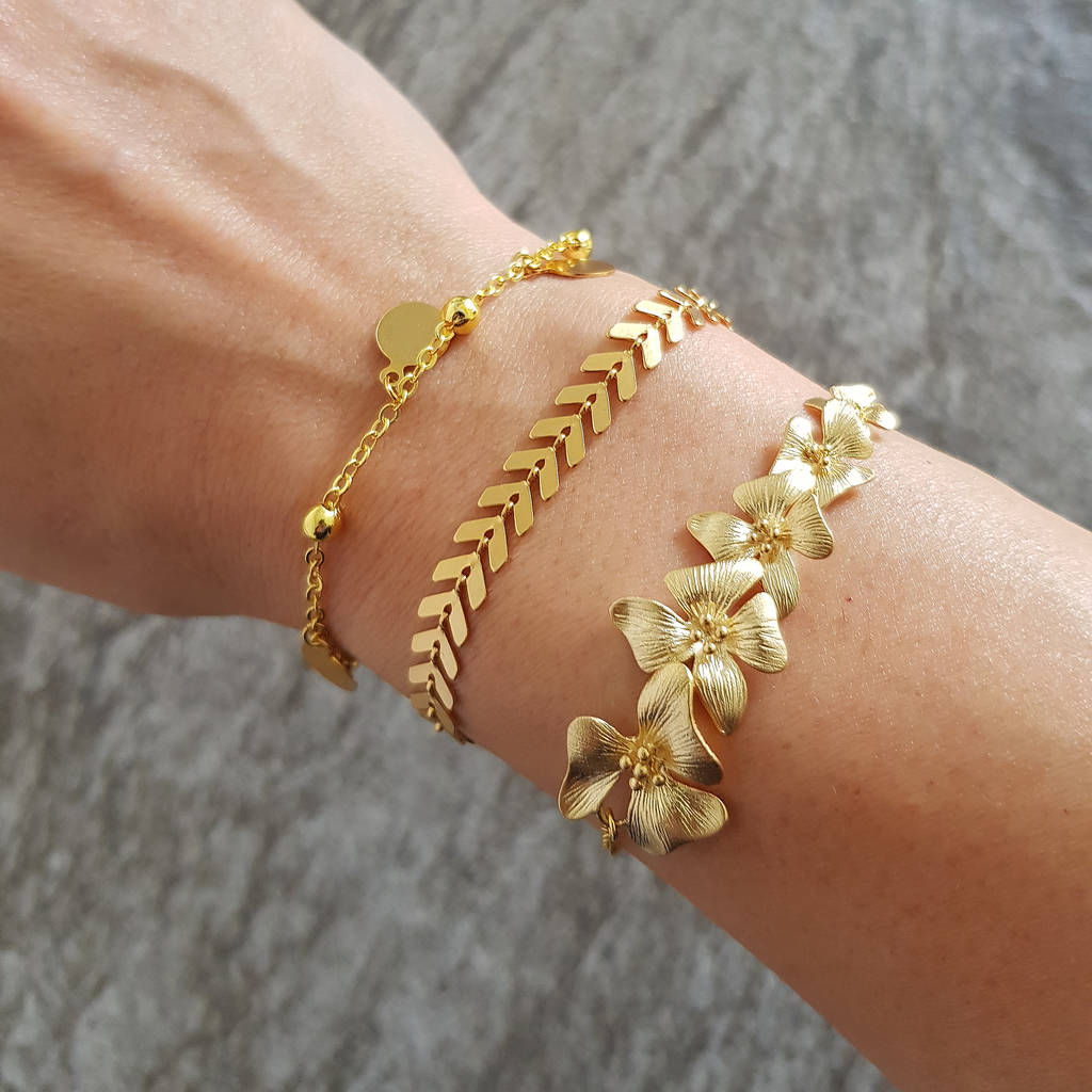 Gold Stacking Bracelets By Misskukie Notonthehighstreet