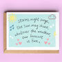 Weather Forecast Poem Valentine Card, thumbnail 1 of 2