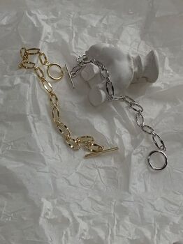 Chunky 14 K Gold Chain Bracelet, 6 of 6