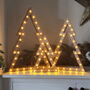 Set Of Three Lit Wooden Christmas Trees, thumbnail 1 of 5