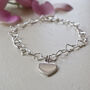 Personalised Sterling Silver Hearts Link Bracelet, thumbnail 1 of 5
