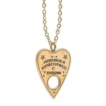 Talking Board Planchette Necklace Greeting Card, 2 of 4