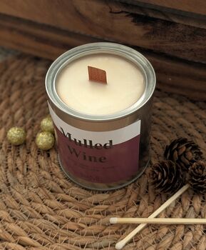 Mulled Wine Wood Wick Candle For Autumn, 3 of 6