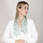Branches Silk Neck Bow Scarf, thumbnail 3 of 7