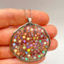 Large Disco Necklace With Holographic Silver Sparkles, thumbnail 7 of 12