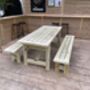Garden Table And Benches Set, thumbnail 5 of 11