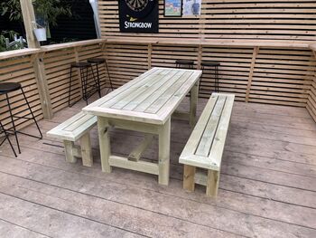 Garden Table And Benches Set, 5 of 11