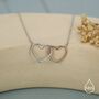 Sterling Silver Interlocking Heart Necklace, thumbnail 4 of 12