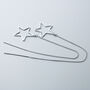 Sterling Silver Star Dangle Threader Earrings, thumbnail 4 of 5