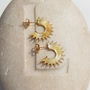 Gold Vermeil Sunburst Earrings, thumbnail 1 of 3