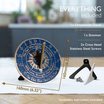 'The Best Man Under The Sun' Brass Sundial, 2 of 5