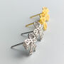 Sterling Silver Bow Stud Earrings, thumbnail 3 of 5