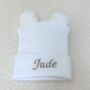 Personalised Embroidered Baby Beanie Hat, thumbnail 1 of 4