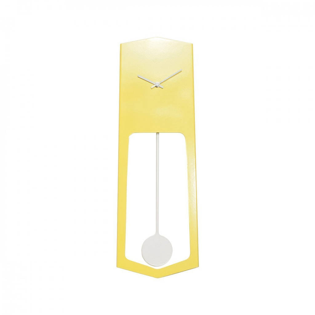 Yellow Wall Pendulum Clock By Lime Lace
