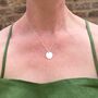 Blanca Sterling Silver Disc Minimal Necklace Ball Chain, thumbnail 1 of 4