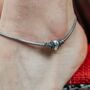 Oxidised Simple Ball Snake Chain Anklet, thumbnail 1 of 6