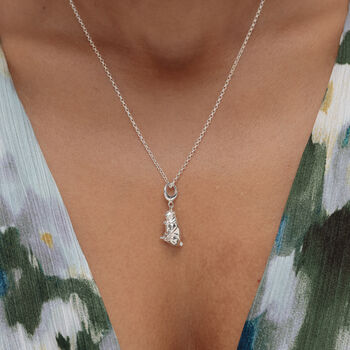 Sterling Silver Pug Charm Necklace, 3 of 6