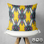 Traditional Yellow Ikat Cushion Cover, thumbnail 2 of 7