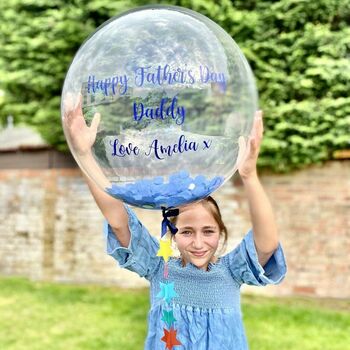 Personalised Confetti Filled Bubble Balloon With Tail, 4 of 6