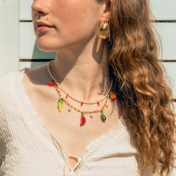 Fruit And Pearl Charm Necklace, 3 of 6