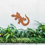 Garden Wall Sculpture Metal Gecko Lizard Art, thumbnail 9 of 10