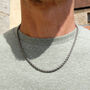 Men's Strong Square Link Titanium Necklace, thumbnail 1 of 4