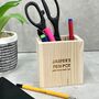 Personalised Wooden Desk Tidy, thumbnail 1 of 4