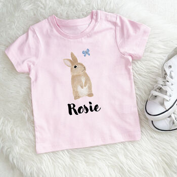 Kids Personalised Illustrated Bunny T Shirt, 5 of 6