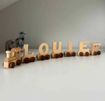 Wooden Letter Personalised Name Toy Train, 4 of 7