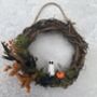 Halloween Mini Dried Flower Wreath, thumbnail 1 of 4
