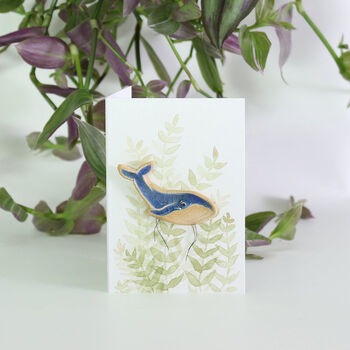 William Whale Plant Hugger Decoration | Gift Card | Letterbox Gift, 3 of 4