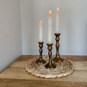 Brushed Gold/Bronze Candlesticks – Set Of Two, 3 of 11