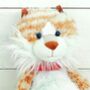 Ginger Cat Soft Toy, Keepsake Personalised Heart, thumbnail 2 of 4