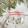 Personalised Ski Mountain Dome Bauble, thumbnail 1 of 4