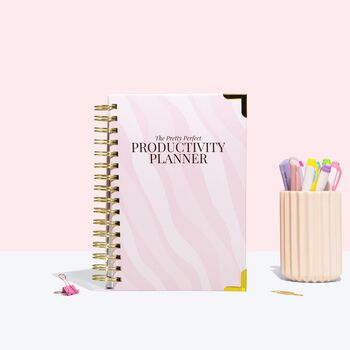 Pink A5 Undated Time Block Daily Productivity Planner, 2 of 5