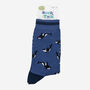 Men's Orca Killer Whales Bamboo Socks Blue, thumbnail 3 of 4